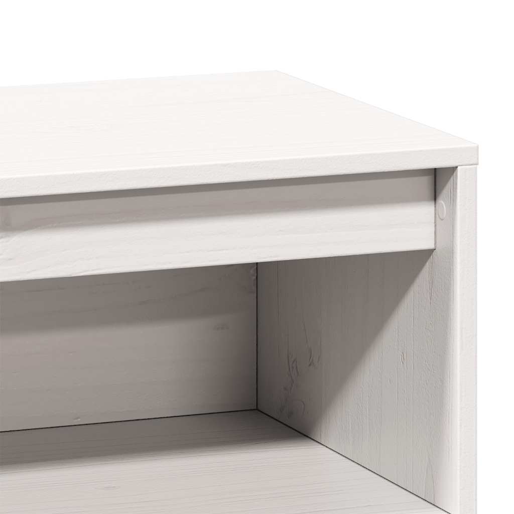 Highboard White 89x34x116.5 cm Solid Wood Pine